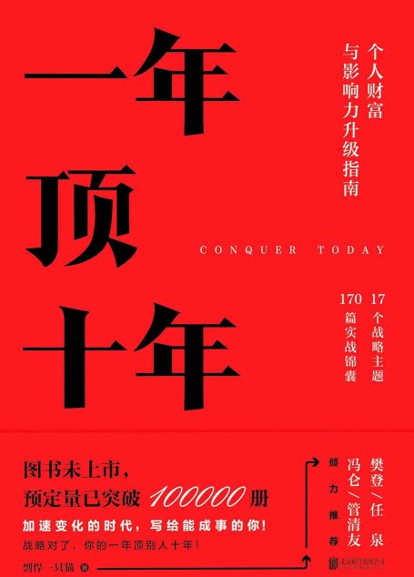一年顶十年：个人财富与影响力升级指南【樊登读书首席社群顾问剽悍一只猫，全力打造个人财富与影响力升级指南！】