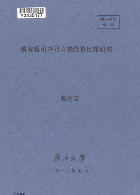 张明云. 越南吸引中日直接投资比较研究[D].广西大学,2018.